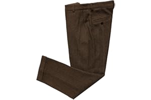 Solovedress Robe vintage en tweed pour homme - Coupe droite - Pantalon d'affaires