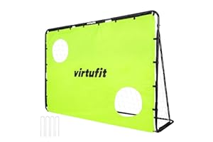 VirtuFit Portería de fútbol con pared de meta - Goal de fútbol - 215 x 150 cm