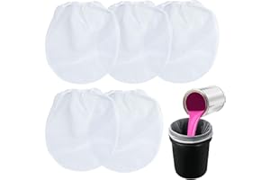 DAJISI 5pcs 1 Gallon Paint Strainer Bag White Fine Mesh Elastic Opening Filter Bags for Paint Gardening Hydroponics