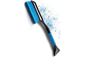 LYVANAS Grattoir Glace Voiture avec Balai - Balai Neige Voiture Ergonomique, Professionnel, Rapide et Puissant - Durable & Doux, fabriqué à partir de matériaux de Haute qualité - Long & Polyvalent