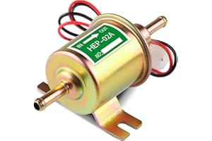 Uniwersalna elektryczna pompa paliwa: wysokociśnieniowa pompa benzynowa WEGREAT 12V HEP-02, która przyjmuje metodę zasilania olejem tłokowym, samochodową pompą paliwową, złotą