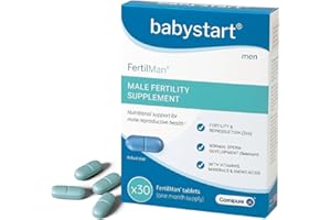 Babystart Fertility Supplements for Men - FertilMan 30 Tablets, 1 Month Supply, Male Fertility Vitamins with Zinc, Folic Acid and Vitamin D for Conception, Immune Support - Mens Health Supplement