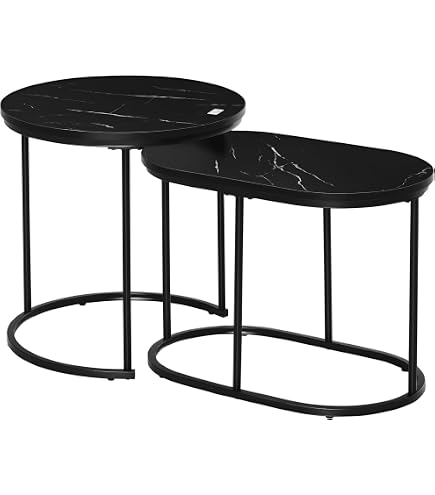 Table à Manger Ronde 6 Personnes Alix – Plateau Effet Marbre Noir Alaska Ø110 Cm, Pied Araignée Métal Noir