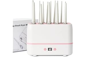 ‎N NORA TWIPS Make-up-Pinsel-Trockner | Trocknet 14 Pinsel + 2 Schwämme/Quasten gleichzeitig | Schonende konstante Temperatur | Schnelltrocknung in 30-90 Minuten