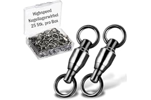 ‎PERCH`N PIKE PERCH`N PIKE Highspeed Kugellagerwirbel aus Edelstahl, Crane Wirbel mit 14-190kg Tragkraft, Angelzubehör für Wels, Angelwirbel für Wallerangeln