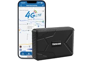 TKMARS Traceur GPS Voiture 4G Aimanté Tracker GPS Étanche IP65 7800mAh 2 Mois Autonomie en Veille Positionnement APP/SMS Suivi en Temps Réel Traqueur Pas de Distance Limite TK915