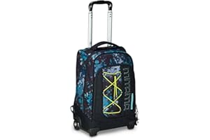 Mitama Trolley DR Scuola Desert Blue,Con Mega Scomparto e Doppia Maniglia, Nero e Blu, Scuola Elementare e Tempo Libero, Bambino Ragazzo