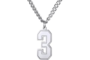 GOLDCHIC JEWELRY Collana Personalizzata Con Nome e Numero Per i Fan Dei Giocatori Di Sport, Regalo Pendente Pallavolo Calcio Pallacanestro Baseball，in Acciaio Inossidabile Per l'Atleta