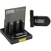 Fenny's Creation 1 x Orijinal Clipper &ccedil;akmak, mat siyah metalden krom kaplama metal kutulu.