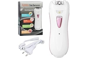 FONPOO Epilatore Elettrico Donna per Viso, Corpo, Parti Intime e Sensibili, Epilatore Viso da Donna con Luce LED, Epilatore Corpo Donna Cordless e Ricaricabile