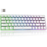 Dierya 60% Wireless Gamer Mechanical Keyboard DK63 with Bluetooth/2.4G/Type-C,Red Switch Gaming Mechanical RGB Keyboard,Ultra