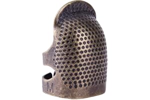 Broadroot Retro Metall Finger Schutz Fingerhut Ring Handarbeit Nadeln Nähzubehör (M)