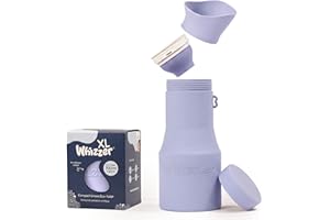 KIDDIWHIZZ Whizzer™ - Discreet Portable Toilet For Adults - Seen on Dragons Den - Travel Essentials for Festivals, Camping, Caravans & Travel - Silicone Pee Bottle for Men & Women - Portable & Leakproof - 700ml
