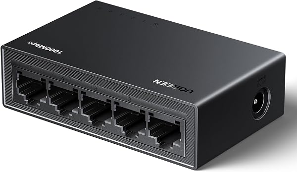 UGREEN LAN Switch 5-Port Netzwerk Switch Gigabit Switch automatische Geschwindigkeit von 10/100/1000Mbps, Duplexanpassung, Plug-und-Play, Ethernet Switch für TV/Laptop/Switch/Router/Monitor - 1