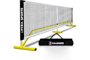 PIBA Sports Premium Pickleball-Netz – Offizielle Turniergröße, Leicht Aufzubauen, Robust und Tragbar – Ideal für Profis und Hobby-Spieler