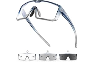 KAPVOE Occhiali Ciclismo Fotocromatici Occhiali da Sole Sportivi MTB Bici da Corsa Uomo Donna Trasparenti Bicicletta K232
