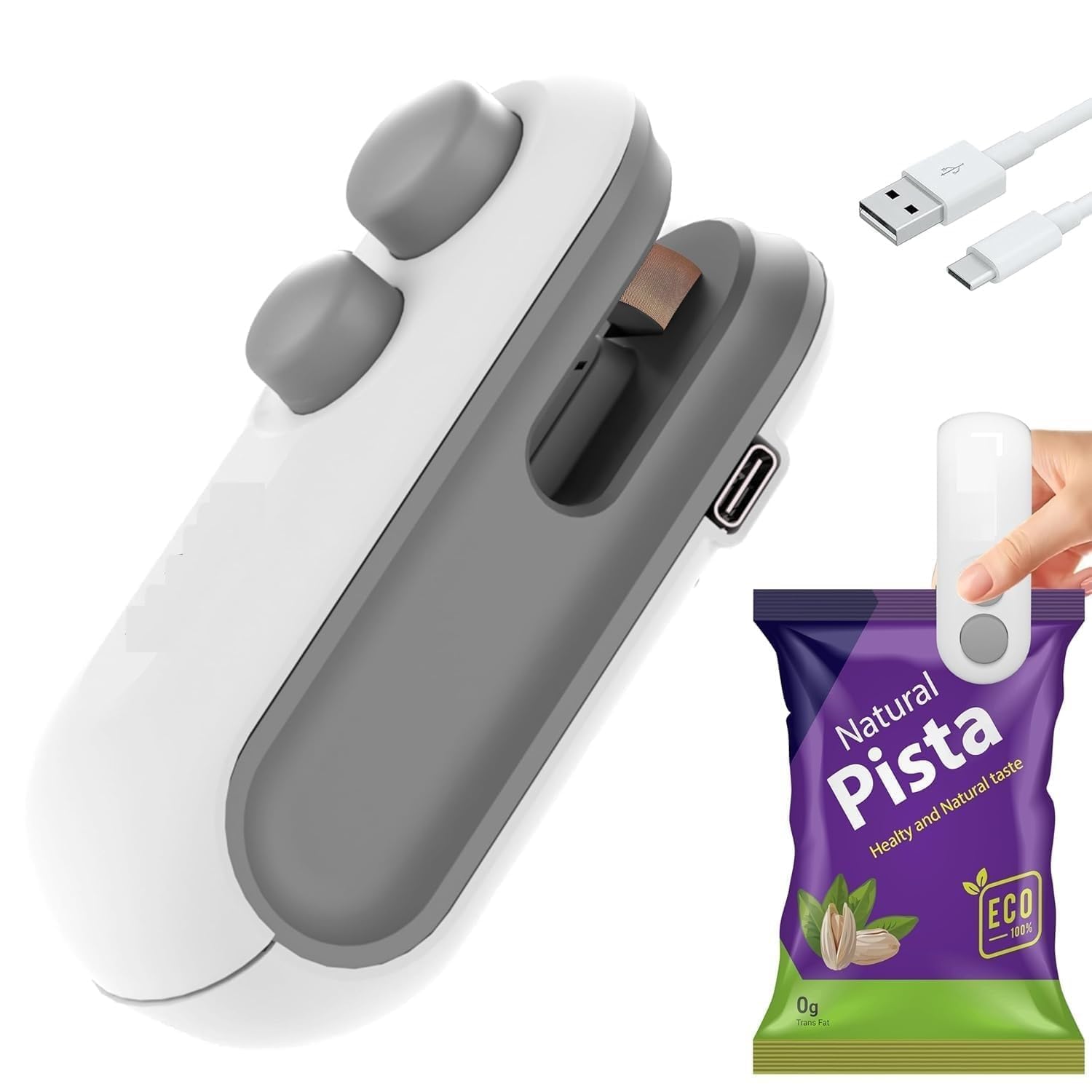 TER Portable Mini Sealing Machine: The Ultimate 2-in-1 USB Rechargeable Bag Sealer & Cutter