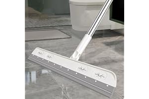 Tikysky Raclette de sol - Raclette de sol - Raclette de douche - Long manche - Raclette de fenêtre avec manche - Raclette à eau (120 cm)