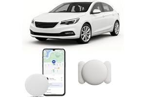 DRQZWP GPS Tracker per Auto Android, Ai-r tag Android, Magnetico Nascosto Localizzatore Gps Senza SIM senza Abbonamento, GPS Auto Localizzatore Compatibile con goo- gle Find My per Bambini Animali (1 bianco)