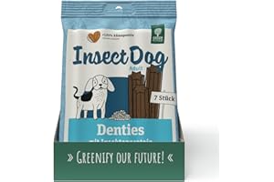 Green Petfood InsectDog Denties (13 x 180 g) | Adult | Premium Kausnack für Hunde | Insektenprotein & Kartoffel | Leckerli, Snack & Zahnpflege in einem | getreidefrei | Ergänzungsfutter | 13er Pack