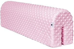 Paracolpi Lettino Neonato Dreamland - Protezione Paracolpi Culla Neonato Schiuma per Bambini - Protezione Completa e Morbida in Minky - Misurare 70 cm - Colore Baby Pink