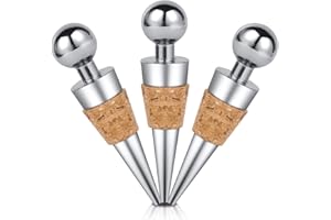 HOTUT Korek do butelki wina, 3 sztuki korek do wina, drewniany korek do wina, zestaw korków do butelek do kolekcji wina, czerwone wino, szampan, uszczelniacz do piwa