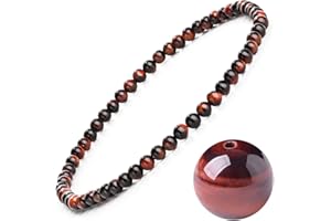 EUMENIDES Tobillera de turmalina, tobillera de piedra de cristal, 9,45", 4/6MM,