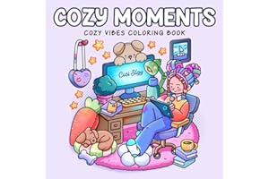 Cozy Moments: Adult Coloring Book with Cozy and Comfy Designs of Girls, Boys, Friends, and Family Moments for Relaxation and Stress Relief