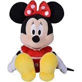 Simba 6315870226 - Disney Minnie Mouse, 25 cm kırmızı elbiseli pel&uuml;ş hayvan, Mickey Mouse, hayatın ilk aylarından itibaren