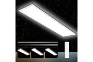 Oraymin Panel LED Luz de Techo 100x25CM con Mando a Distancia, 30W 3300LM LED Lámpara de Techo Regulable, Función de Memoria, 3000K-6500K Panel LED para Salón Dormitorio Cocina Oficina
