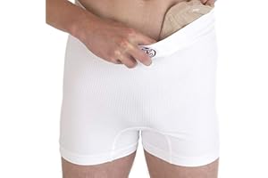Comfizz Level 1 Ostomy Support Boxer: High Waist, Unisex, Light Support Ideal for Post Surgery (XXL-3XL,White)