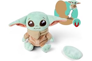 Simba Peluche Grogu para Hombro 12 cm. Grogu en Forma de Peluche magnético para Llevar. Licencia Disney 100% Original Apto para Todas Las Edades. (6315870462)