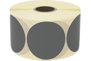 PROLAC BESCHRIFTUNGEN Prolac Markierungspunkte – 1000 Stück Bunte Klebepunkte auf Rolle (Grau, 50x50 mm)