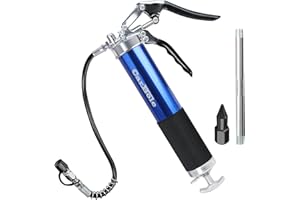 CarBole Engrasadora Manual, Bomba de Grasa de 6000 PSI, Capacidad para 400g de Grasa, Pistola de Grasa Profesional para Motocicletas, Coches, Camiones, Tractores, Excavadoras y Maquinaria