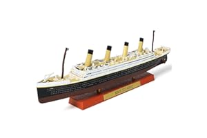 SEBUNAS 1/1250 RMS Titanic Modello di nave da crociera in lega di metallo pressofuso classico Modello di barca leggendaria crociera britannica con supporto espositivo in legno Adatto per collezione