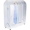 Hangerworld 5ft (147cm) Transparent Clothes Garment Zipped Rail Clothes Protector Cover with Document Pocket