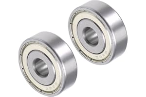 CoCud Profunda Ranura Bolas Rodamientos, 638ZZ Modelo 8mm x 28mm x 9mm, Carbono Acero Doble Blindaje Rodamientos - (Aplicaciones: para Motor Patineta Patines Ruedas), 2uds