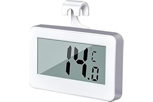 Jinpojun Termometro Digitale del Frigorifero, Mini LCD Digitale Termometro con Gancio, Ideale per la Casa, Ristoranti, Caffè, Bar