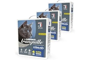 Tranquille La Carbonite Chats Stérilisés - 6,1 litres - Lot de 3