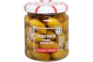 Olives Vertes Lucques - Savoir-Faire Artisanal et Français - 130 g - Albert Menes