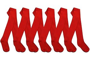 STYLE IT UP Paio di collant da ragazza, in cotone caldo, a tinta unita, morbidi, per bambine, 2-13 anni, confezione multipla