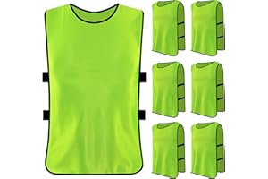 CATIME 6 Pack Chasuble de Football, Gilet Adultes Maillots, Entraînement Sport, Homme, Training Gilets pour Basket, Football, Taille XL