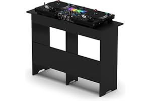 GLORIOUS Mix Station 2: per 2 giradischi o lettore CD e 1 mixer fino a una larghezza di 14" o un controller DJ con laptop, uscite per cavi anteriori e pannelli laterali