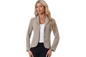 Allegra K Blazer Ouvert à Encolure dégagée imprimé Floral aux Femmes