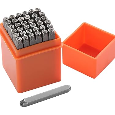 Lot De 9 Chiffres Métal (0 à 10) – Poignée Aluminium – Pour Marquage Cuir Vintage – Occasion Bon état