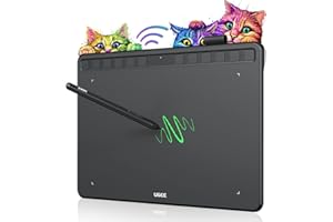 Wireless Drawing Tablet UGEE S1060W Graphics Tablets 10X6.27 Inches Digital Drawing Pad with 12 Shortcut Keys, 8192 Passive Stylus Graphic Pen Tablet Work on Android, Windows, MAC OS, Chrome OS,Linux