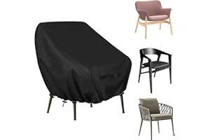 Timisea Patio Chair Covers,Garden Stacking Chair Cover,Patio Seat Covers,Garden Chair Covers,Waterproof Heavy Duty Outdoor Furniture Cover, 89 x 97 x 74cm (1 Pack)