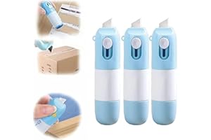 Yanobia 1/3/5 Stück Thermo-Papier-Korrekturflüssigkeit mit Auspackmesser, Datenschutzflüssigkeit, tragbare Informationen, Anti-Auslaufschutz, Korrekturflüssigkeit, für Paket-Etiketten, Rechnungen (3