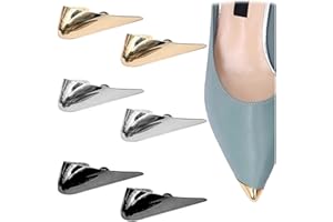 runrayay 3 Paires de Mini protecteurs en métal pour tête d'orteil de Chaussure, protecteurs de tête de Pompe à Talon Haut, Accessoires de réparation de Bricolage pour décoration de Protection
