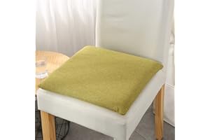 Ecloud Shop Chair Cushion Square Seat Pad Memory Foam Dining Chair Cushion Pad Simple Solid Color Cushion Chair Pad, Suitble for Outdoor Patio Dining Garden Office-Green